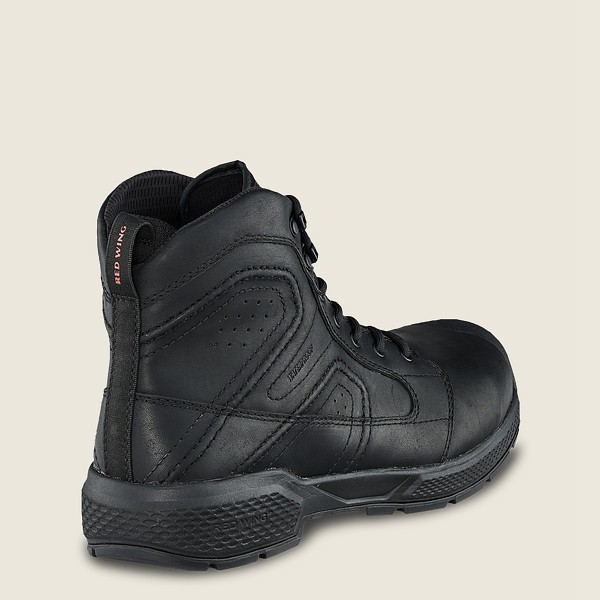 Red Wing Safety Boots Exos Lite - 6-inch Waterproof Toe - Black - Mens BMP830756